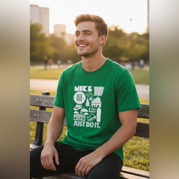 Nike 1972 Retro Style Vintage Images Just Do It T-Shirt Size XXL Unisex EUC - Picture 4 of 8